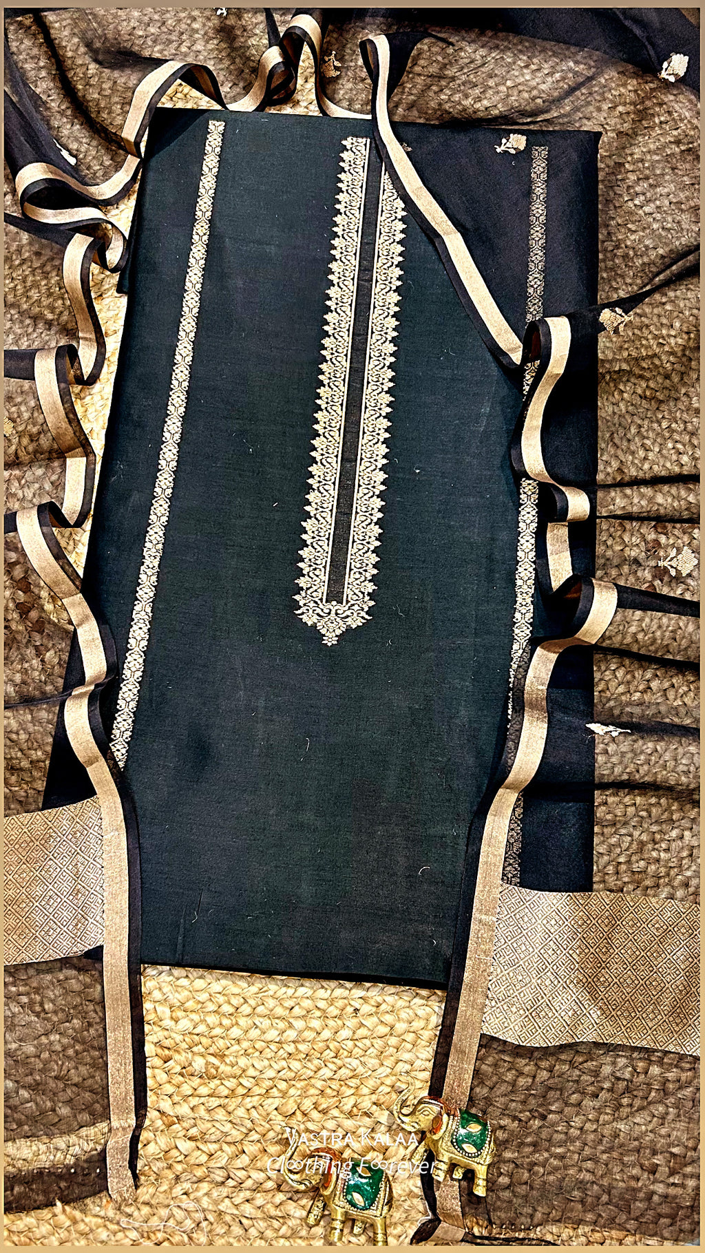 ZARI GUL Organic Chanderi Silk — The Zari Edit🖤