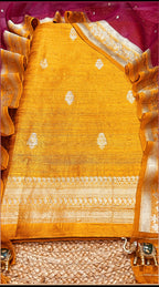 SWARNA MUSTARD AND WINE 👣 Rooted in Royal Khadhi Threads
