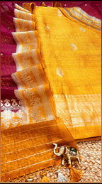 SWARNA MUSTARD AND WINE 👣 Rooted in Royal Khadhi Threads
