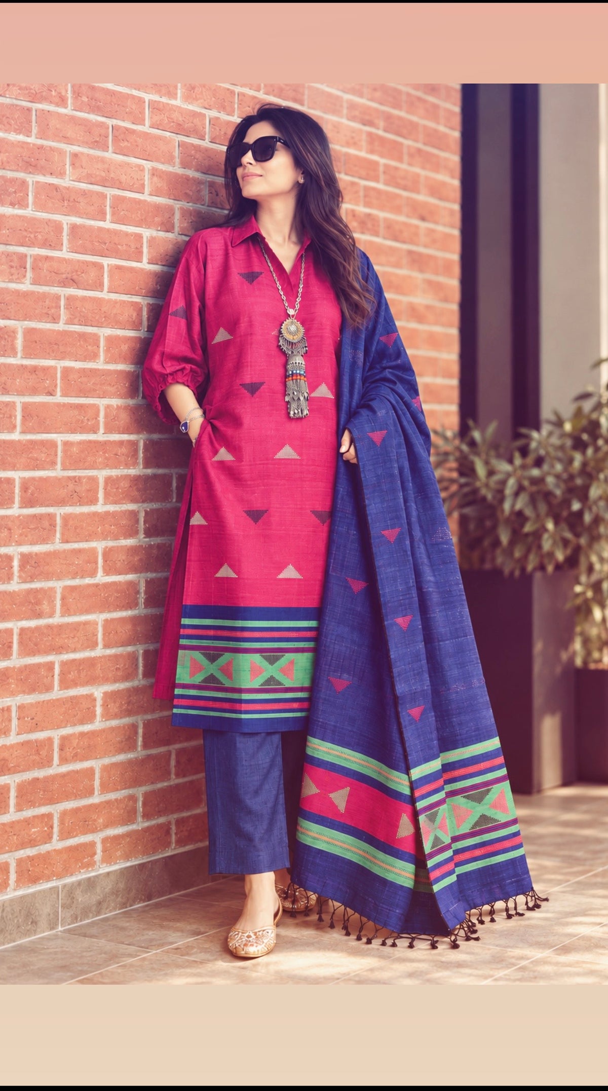 ROOH | Deep Sapphire Blue | Two-Piece Khadhi Ensemble
