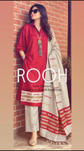 ROOH | Ruby Crimson | Two-Piece Khadhi Ensemble