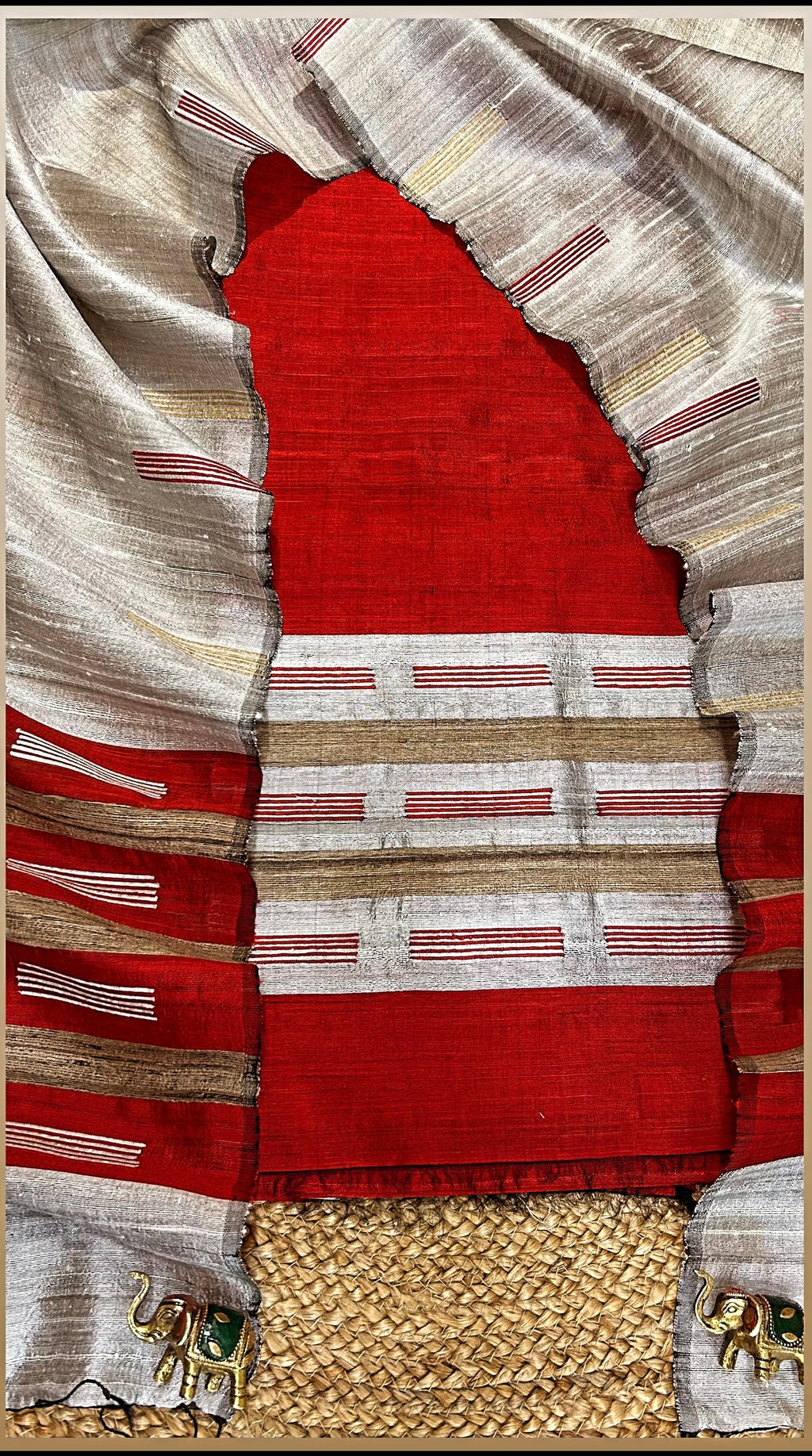 ROOH | Ruby Crimson | Two-Piece Khadhi Ensemble